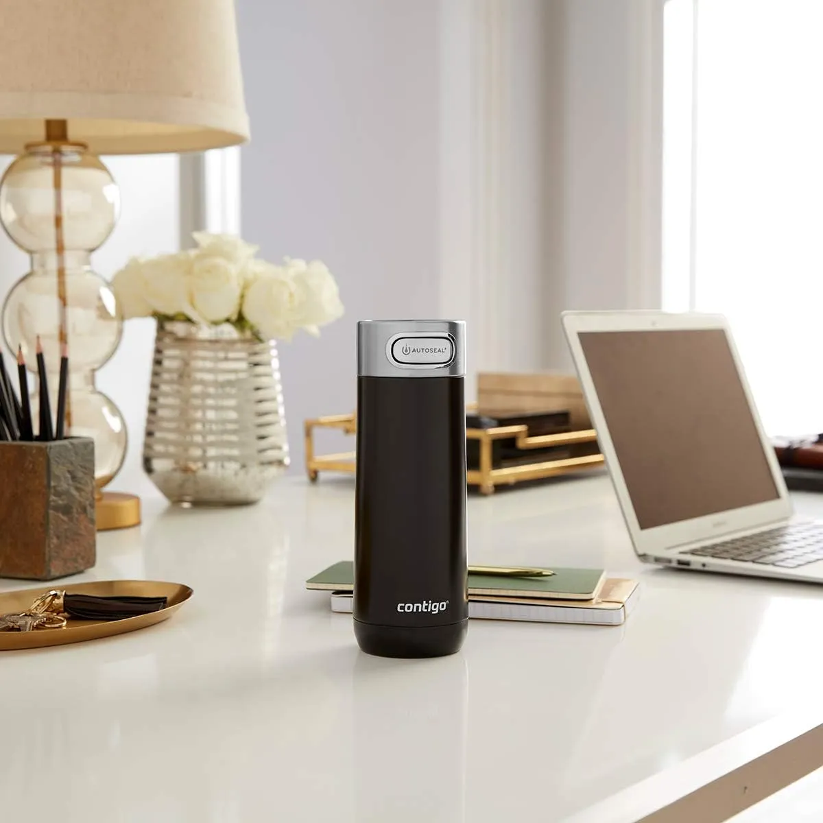 Contigo Luxe Vacuum-Insulated Stainless Steel Thermal Travel Mug, 16 Ounces, Monaco
