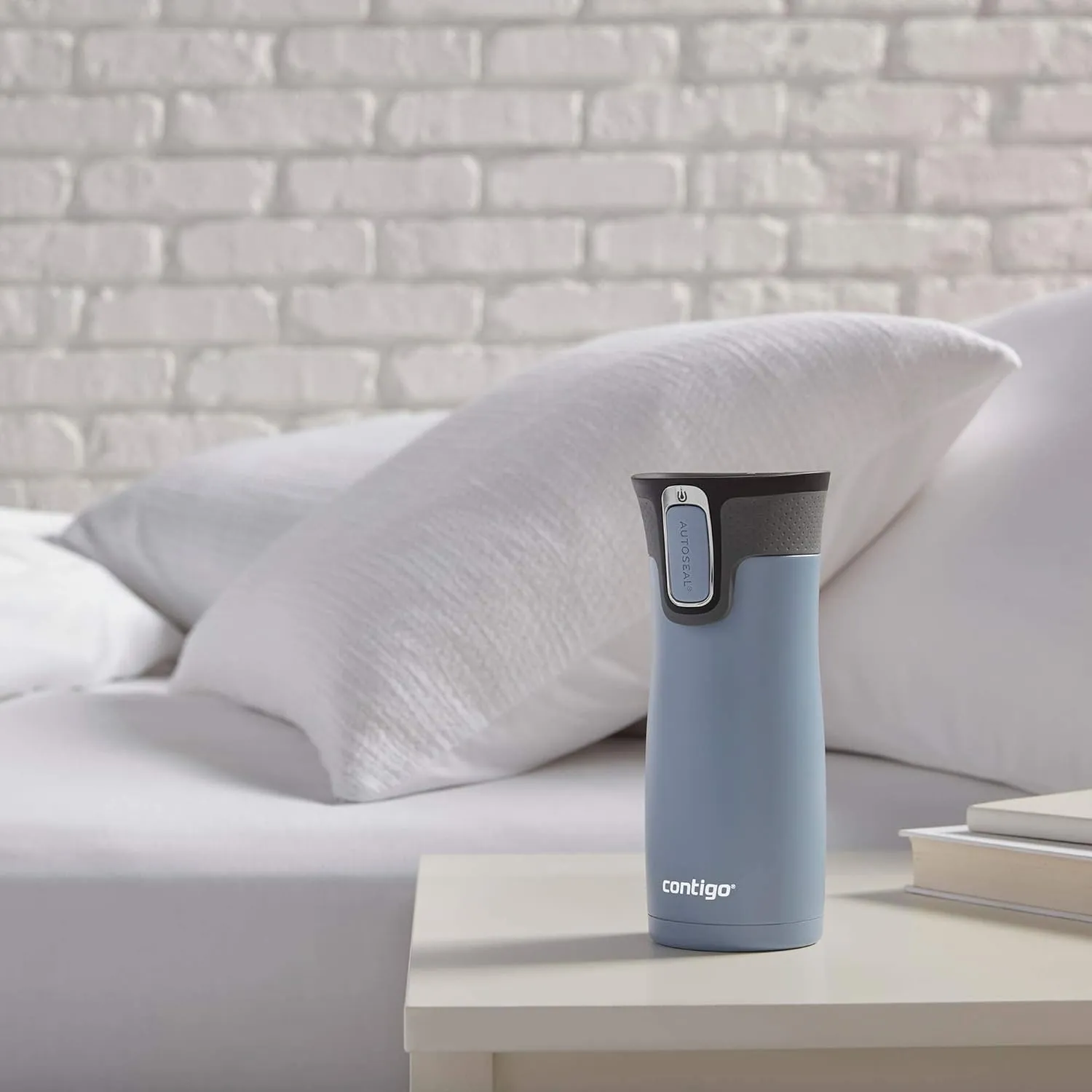 Contigo West Loop Stainless Steel Travel Mug with AUTOSEAL Lid, 16oz., Stainless Steel/Black