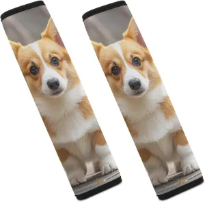 Corgi Dogs Auto Seat Belt Cover 2PCS Universal Car Seat Belt Shoulder Protector Pad, Protect Your Shoulders and Neck for Car Seat Belt, Shoulder Bag, Backpack