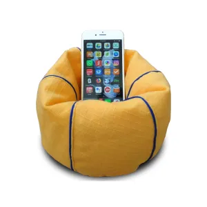 Cotton handloom mobile bean bag Holder (Yellow)