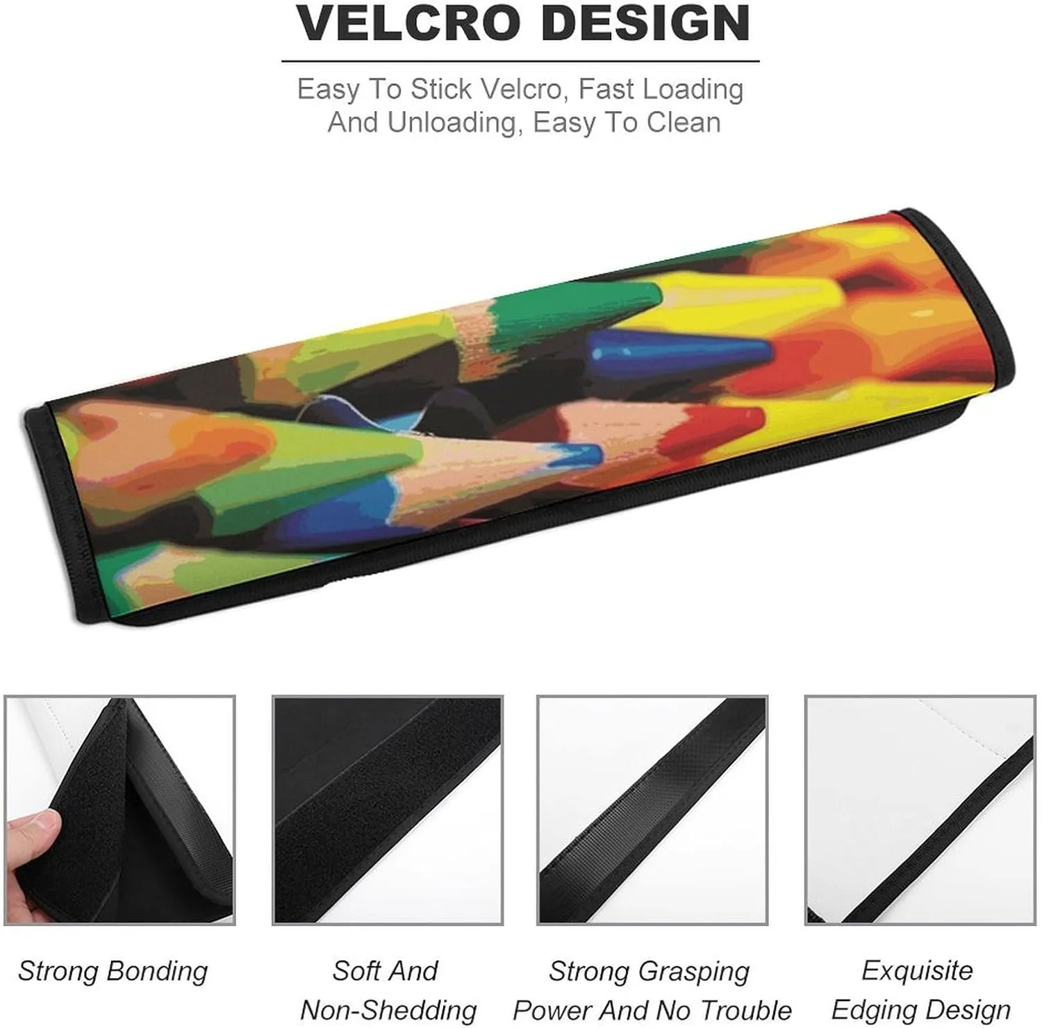 Crayons Auto Seat Belt Cover 1PCS Universal Car Seat Belt Shoulder Protector Pad, Protect Your Shoulders and Neck for Car Seat Belt, Shoulder Bag, Backpack