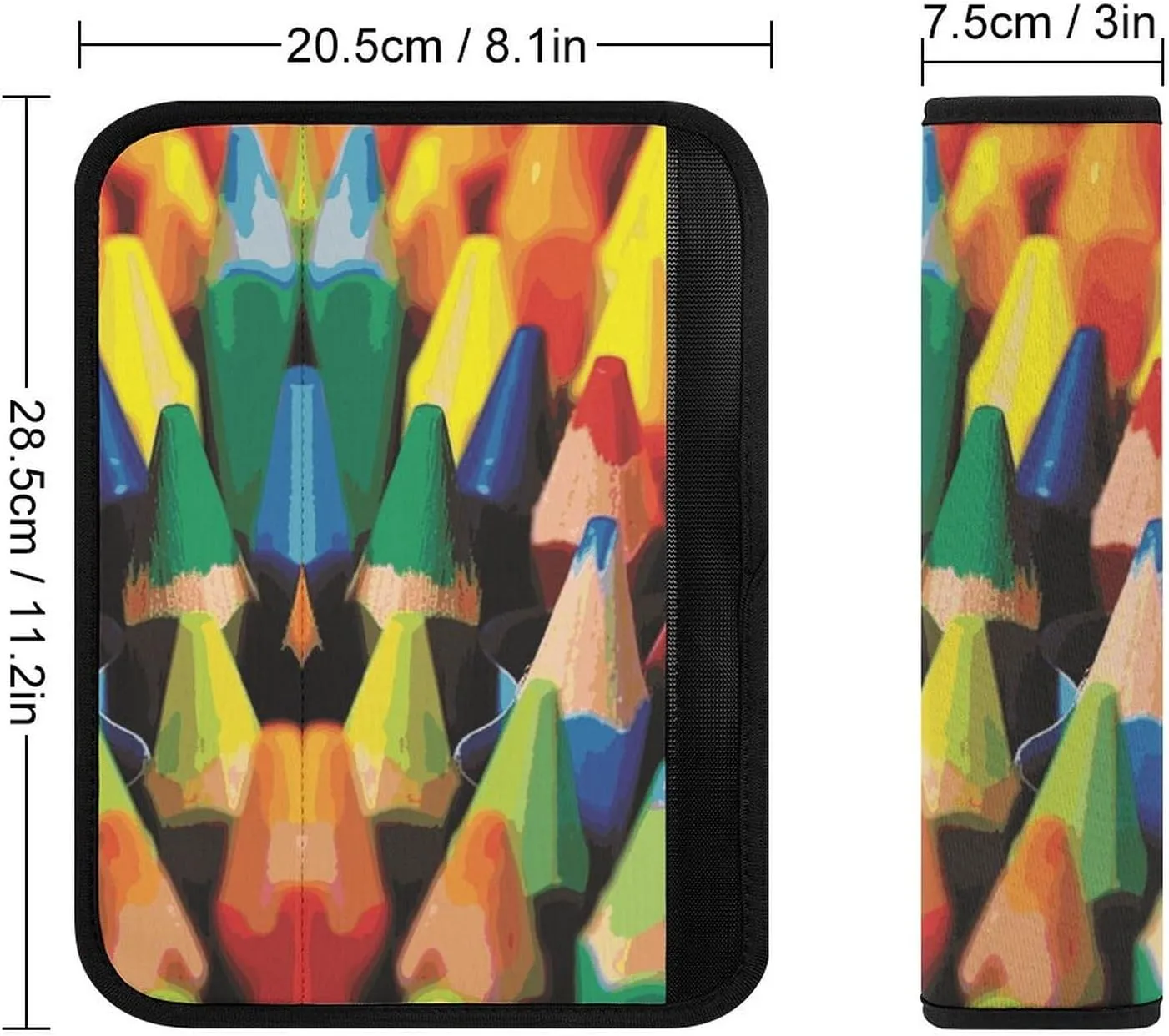 Crayons Auto Seat Belt Cover 1PCS Universal Car Seat Belt Shoulder Protector Pad, Protect Your Shoulders and Neck for Car Seat Belt, Shoulder Bag, Backpack