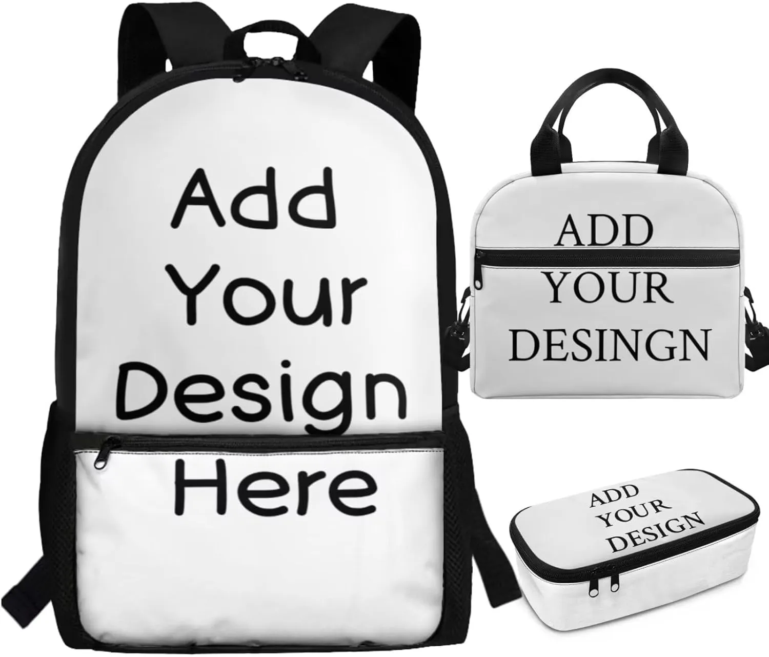 Custom School Bag for Girls 9-10 Years 17 Inch Kids Personalized Backpack and Lunchbox Set Ergonomic Lightweight 3 Piece Bookbag for Classroom Use