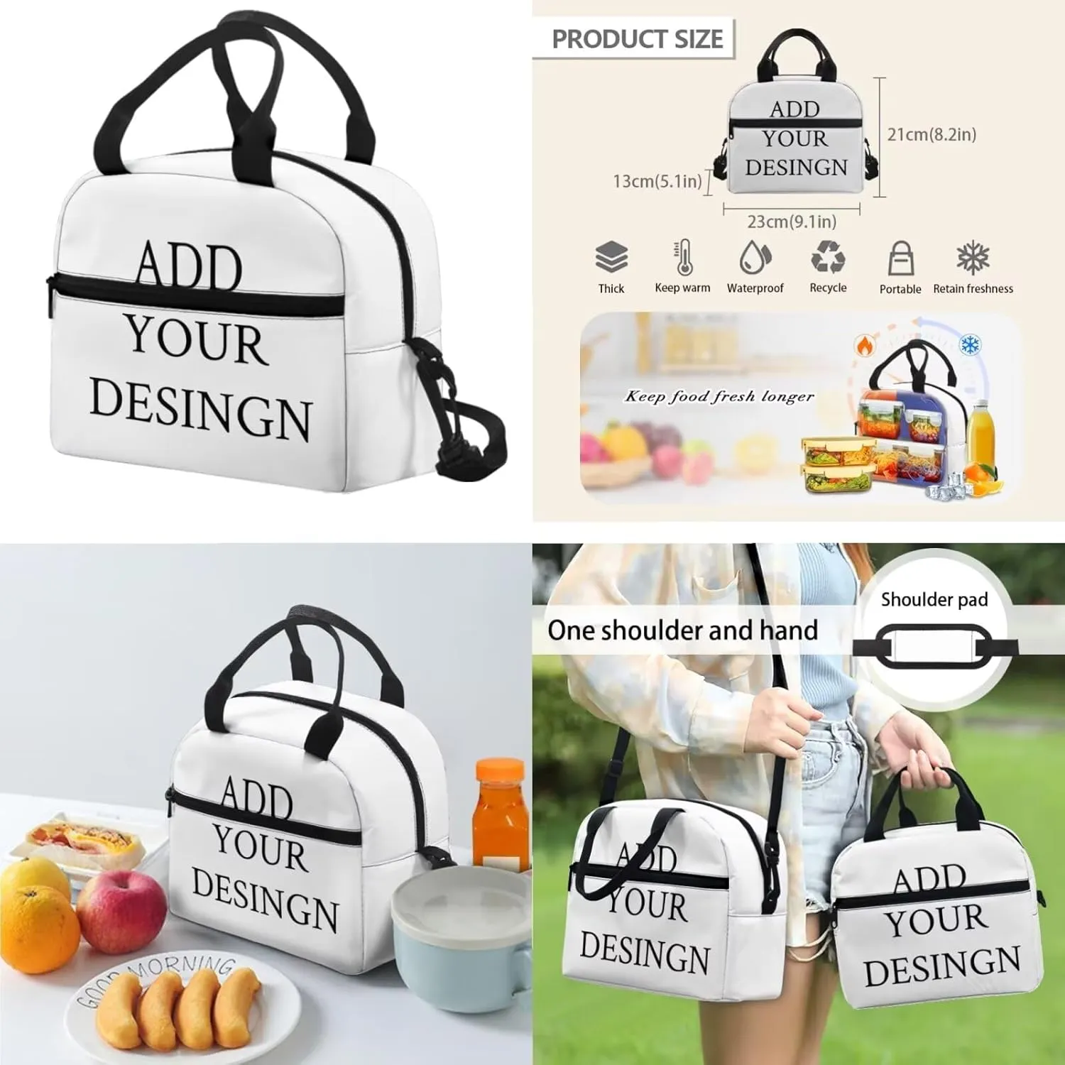 Custom School Bag for Girls 9-10 Years 17 Inch Kids Personalized Backpack and Lunchbox Set Ergonomic Lightweight 3 Piece Bookbag for Classroom Use