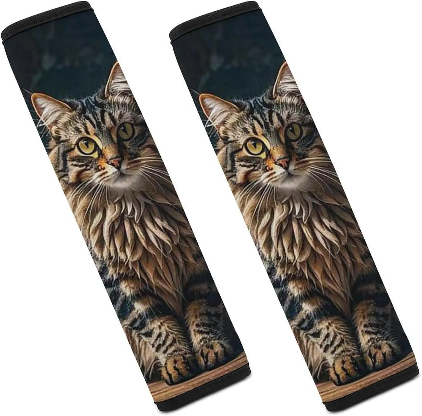 Cute and Lovely Cat Auto Seat Belt Cover 2PCS Universal Car Seat Belt Shoulder Protector Pad, Protect Your Shoulders and Neck for Car Seat Belt, Shoulder Bag, Backpack