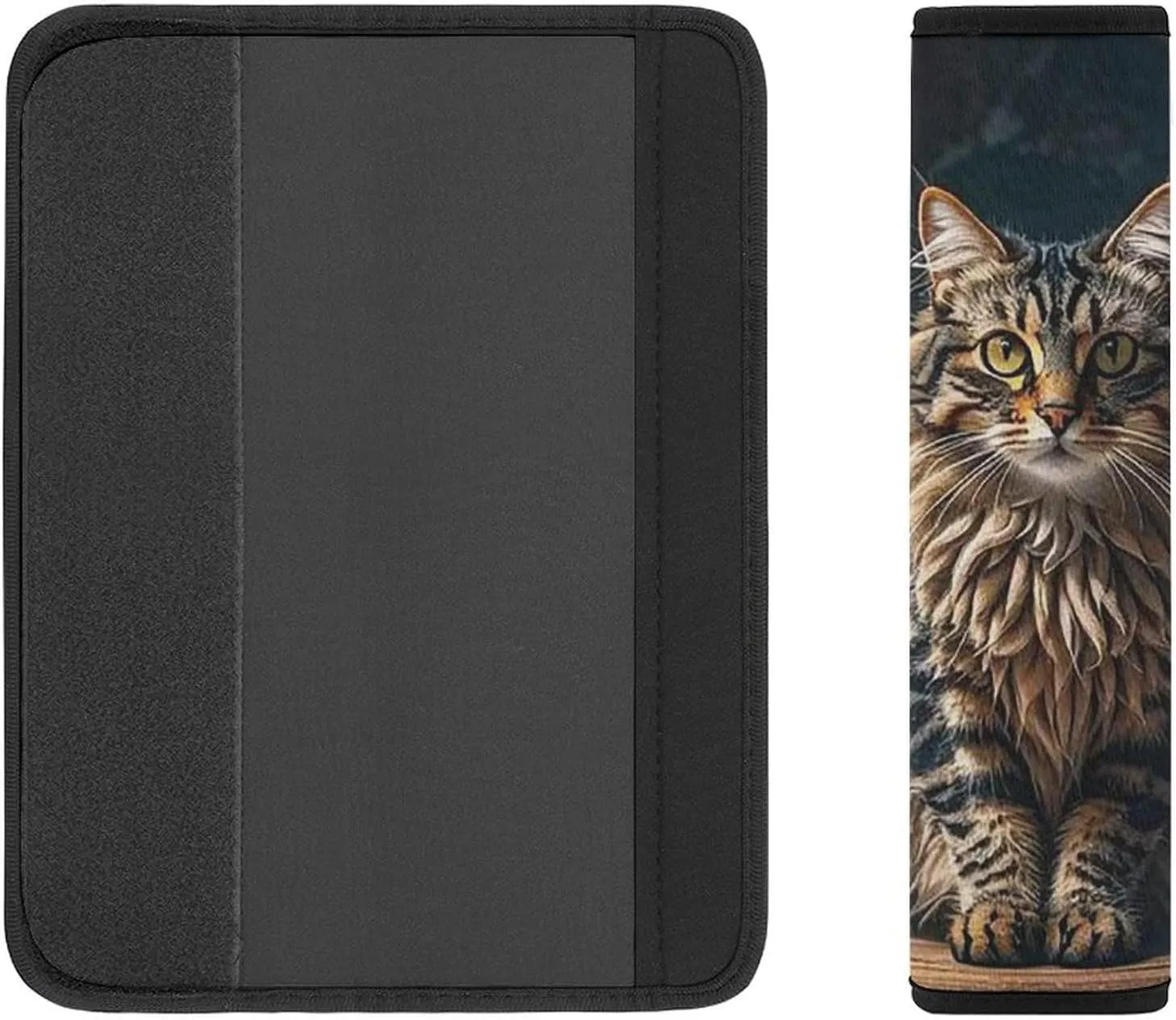 Cute and Lovely Cat Auto Seat Belt Cover 2PCS Universal Car Seat Belt Shoulder Protector Pad, Protect Your Shoulders and Neck for Car Seat Belt, Shoulder Bag, Backpack