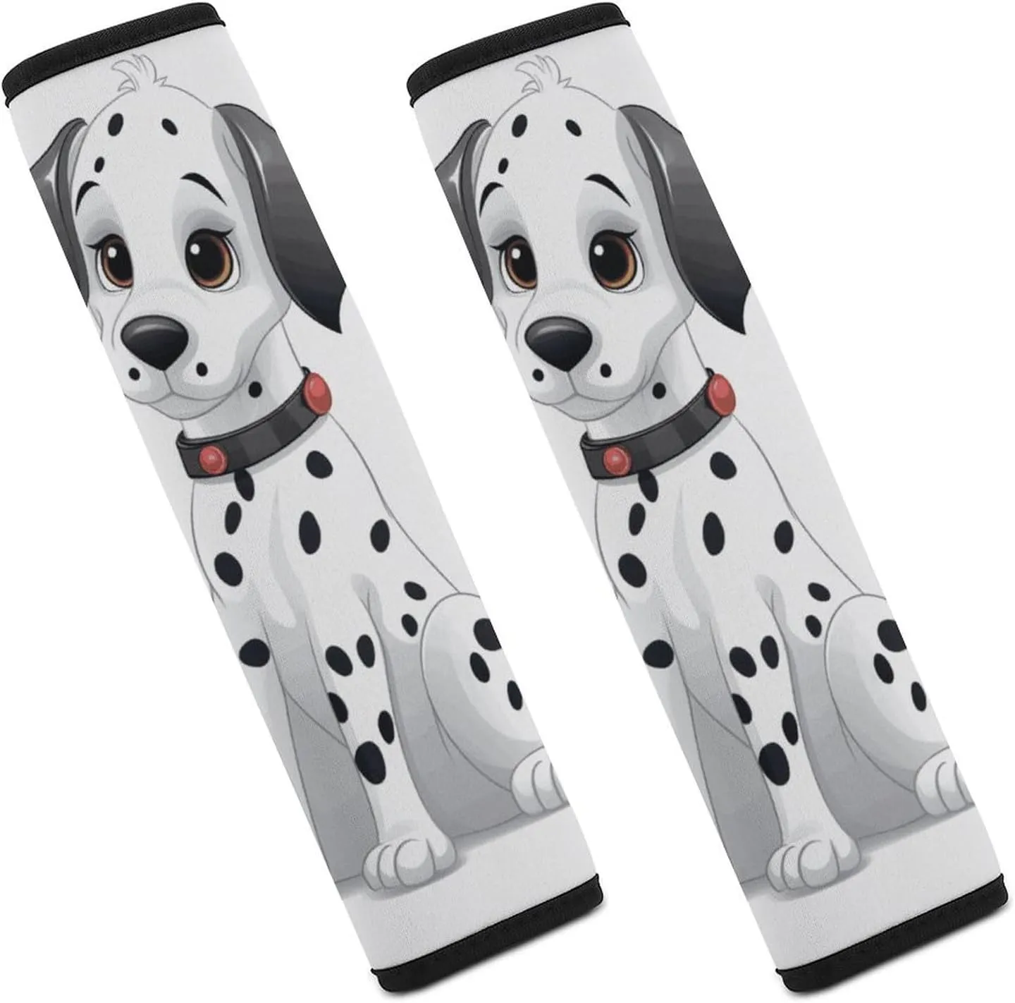 Cute Dalmatian Auto Seat Belt Cover 2PCS Universal Car Seat Belt Shoulder Protector Pad, Protect Your Shoulders and Neck for Car Seat Belt, Shoulder Bag, Backpack
