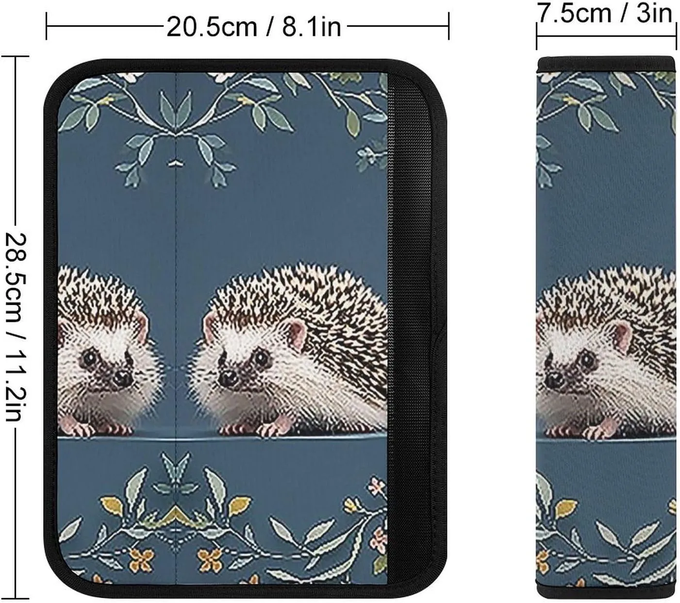 Cute Little Hedgehog Auto Seat Belt Cover 1PCS Universal Car Seat Belt Shoulder Protector Pad, Protect Your Shoulders and Neck for Car Seat Belt, Shoulder Bag, Backpack