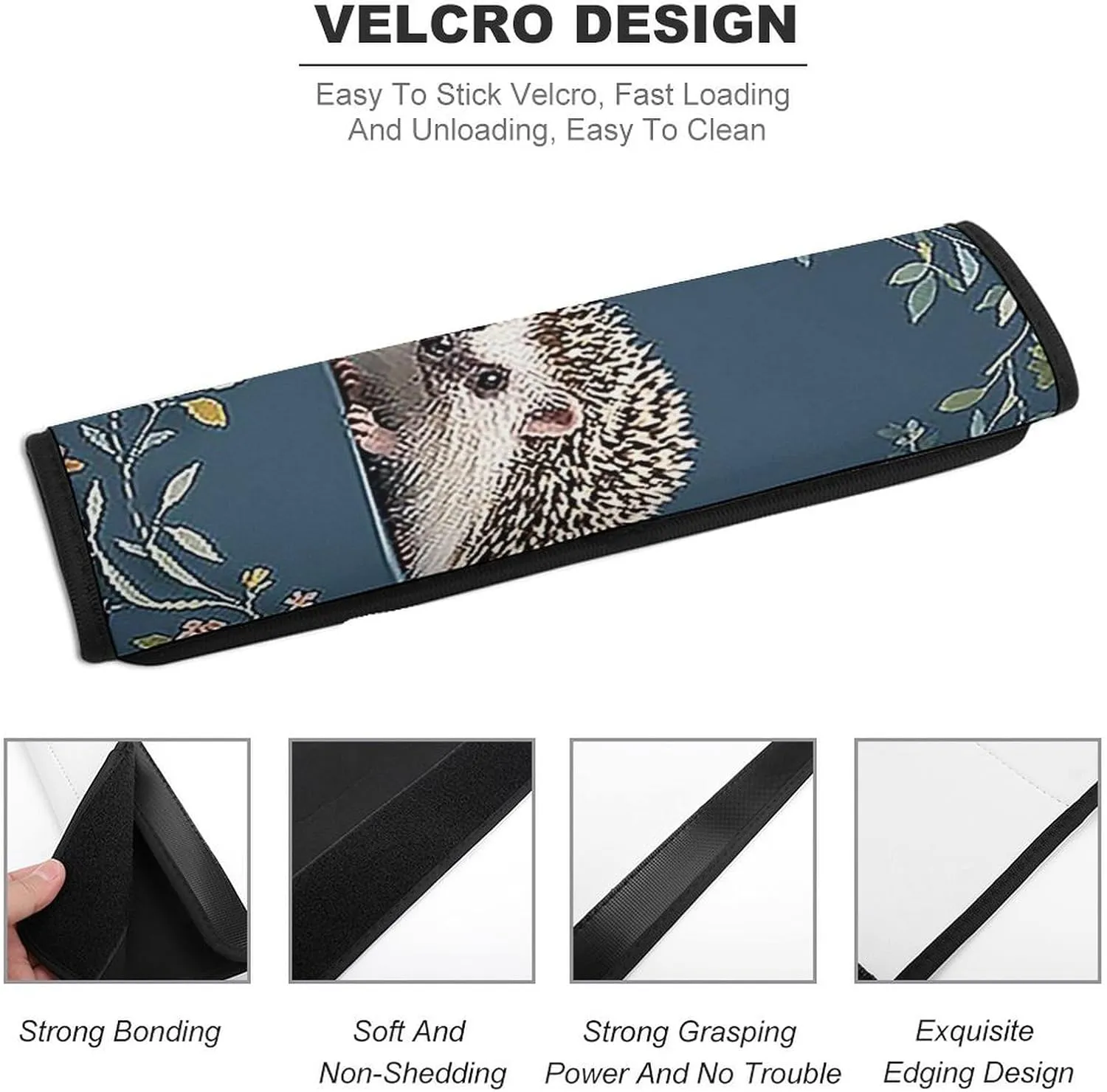Cute Little Hedgehog Auto Seat Belt Cover 1PCS Universal Car Seat Belt Shoulder Protector Pad, Protect Your Shoulders and Neck for Car Seat Belt, Shoulder Bag, Backpack