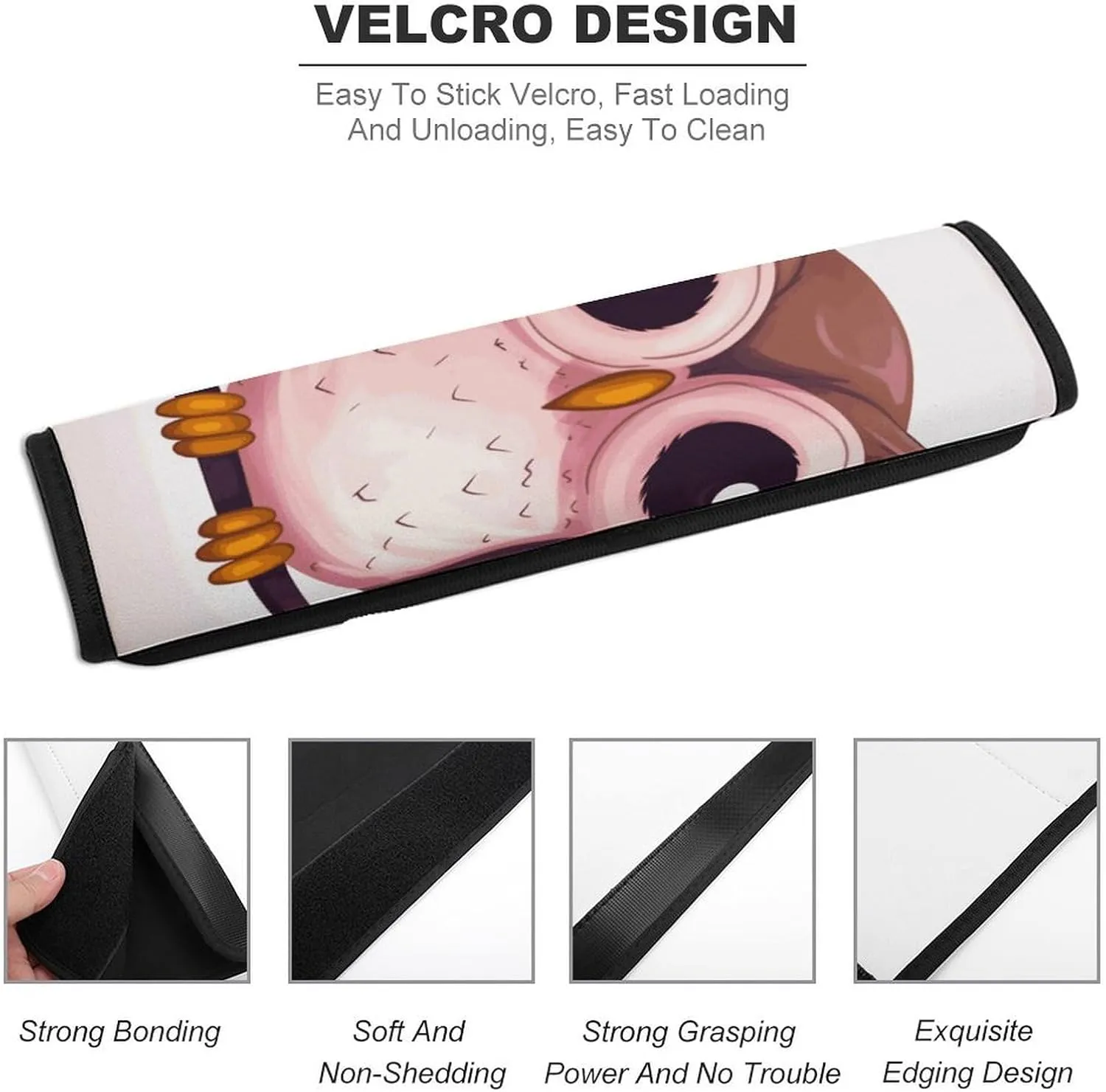 Cute Owl Auto Seat Belt Cover 1PCS Universal Car Seat Belt Shoulder Protector Pad, Protect Your Shoulders and Neck for Car Seat Belt, Shoulder Bag, Backpack