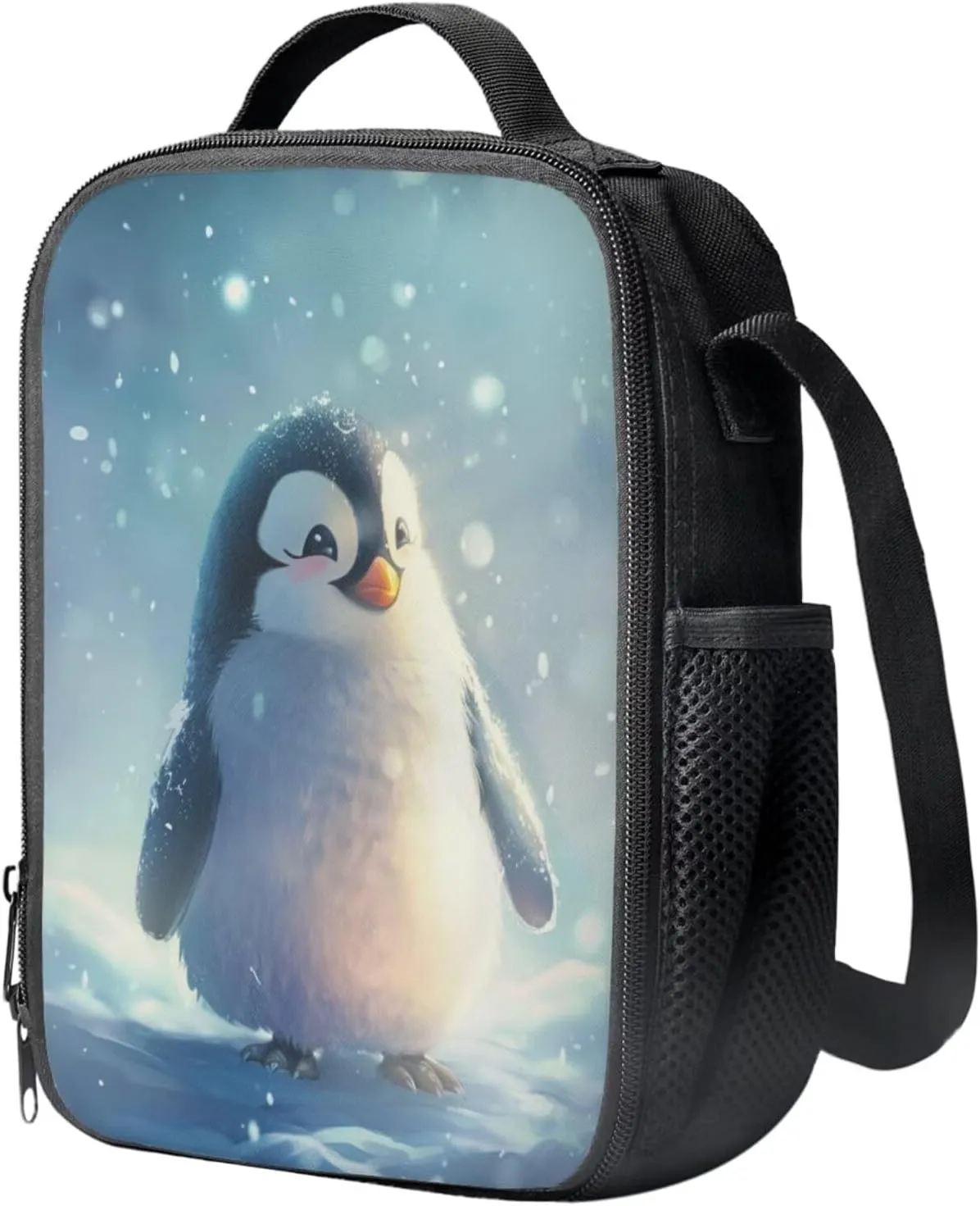 Cute Penguin Toddler Backpack and Lunch Box Set Boys 6-8 School Bags for Teen Girls Back to School Bag for Girls 8-10 Fits Notebooks Water Bottles Homework Tablets