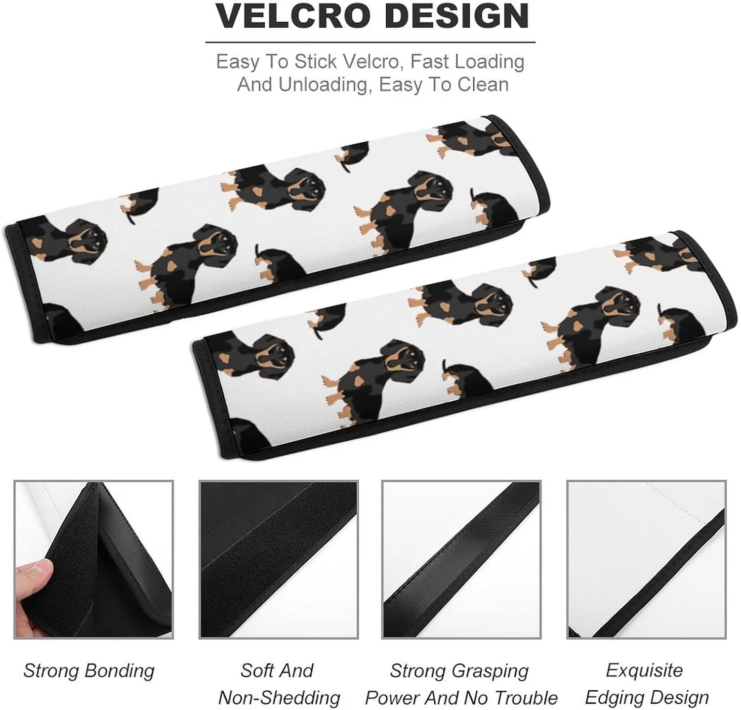 Dachshund Weiner Pet Dogs Auto Seat Belt Cover 2PCS Universal Car Seat Belt Shoulder Protector Pad, Protect Your Shoulders and Neck for Car Seat Belt, Shoulder Bag, Backpack