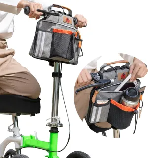 Deluxe Double-Sided Tote Bag for Knee Walkers by PF™ - Multifunctional Knee Walker Accessories - Compatible with Most Knee Scooters
