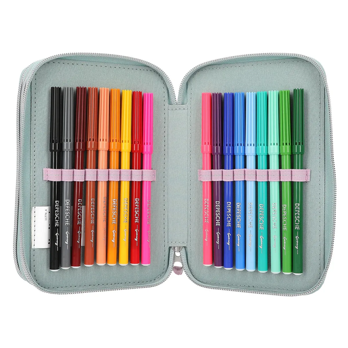 Depesche Miss Melody Triple Pencil Case Hearts Led New