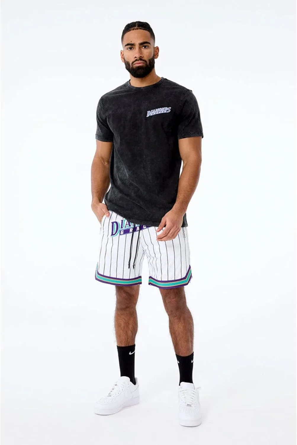 Diamonds & Racks - Mens White Diamond Shorts