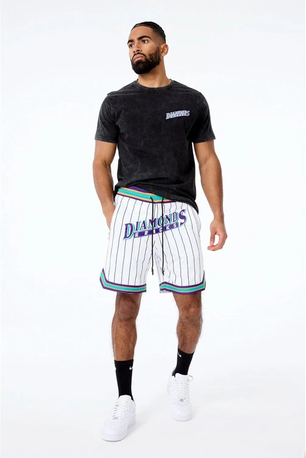 Diamonds & Racks - Mens White Diamond Shorts