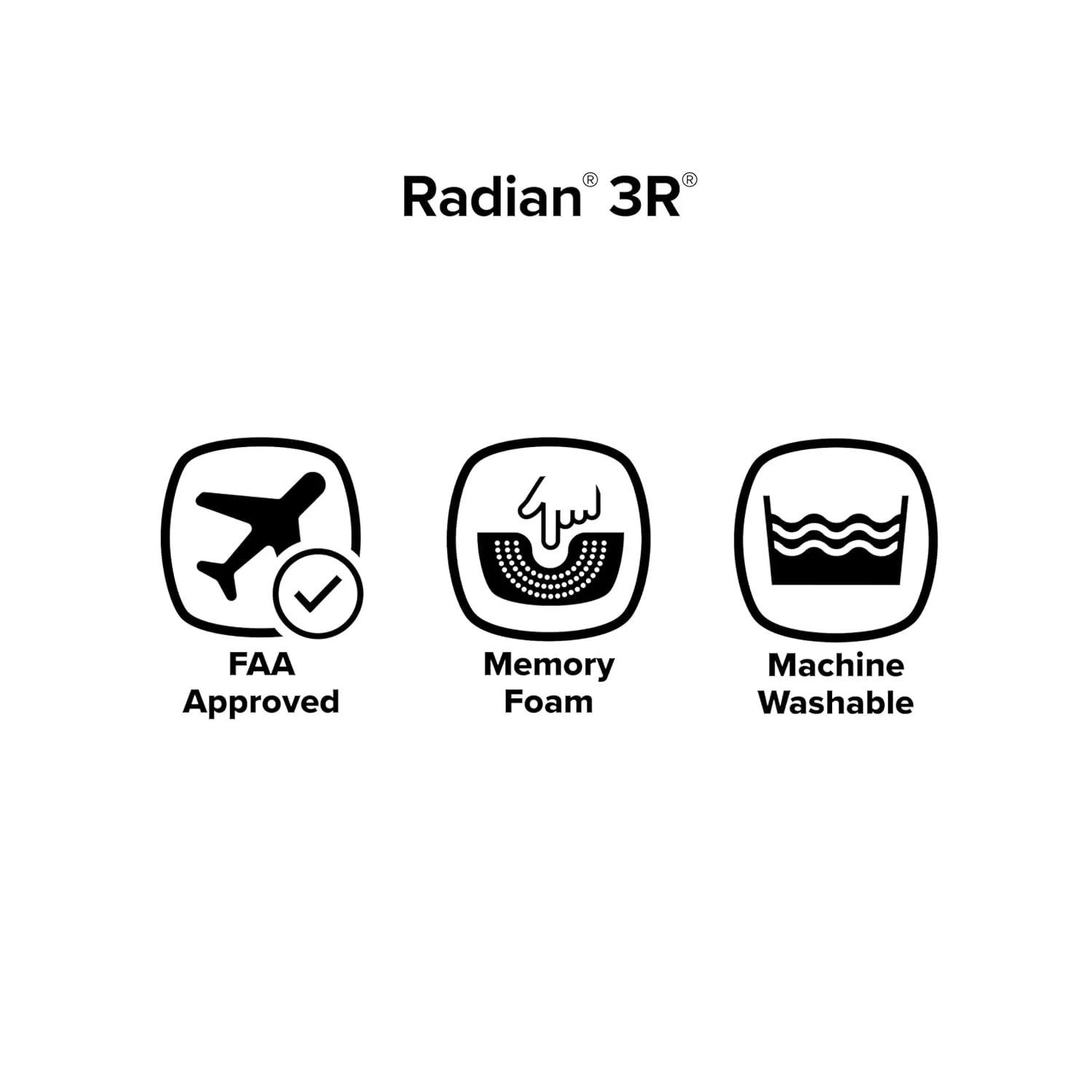 Diono Radian 3R Bonus Pack, 3-in-1 Convertible Car Seat, Rear Facing & Forward Facing, Comes with Comfort Insert and Cup Holders, Black Jet & Blue Razz Ice