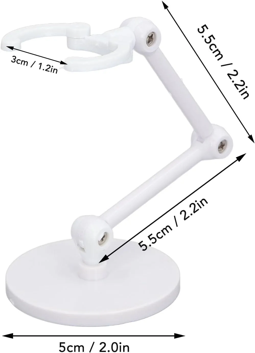 Doll Stand, 10 Sets Doll Stands Display Holders Action Figure Suppot Mini Toys Support Frame Adjustable Plastic Bracket for 6 Inch Different Toys Model (White)