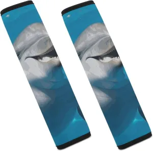 Dolphin with A Smile Auto Seat Belt Cover 2PCS Universal Car Seat Belt Shoulder Protector Pad, Protect Your Shoulders and Neck for Car Seat Belt, Shoulder Bag, Backpack
