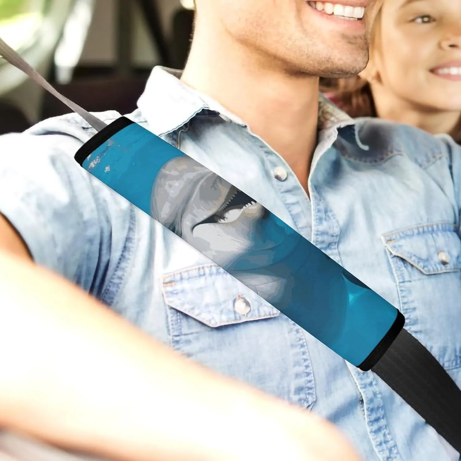 Dolphin with A Smile Auto Seat Belt Cover 2PCS Universal Car Seat Belt Shoulder Protector Pad, Protect Your Shoulders and Neck for Car Seat Belt, Shoulder Bag, Backpack