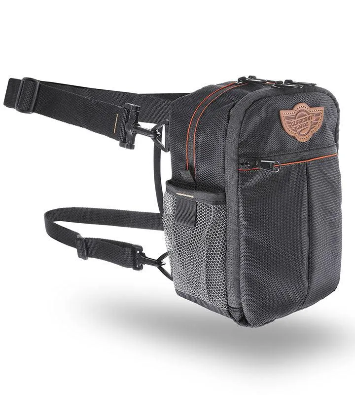 Dragon Sling Bag, Waist Bag, Thigh Bag for Motorbiking, Trekking, Hiking, Camping and Travel with Waterproof Rain Cover