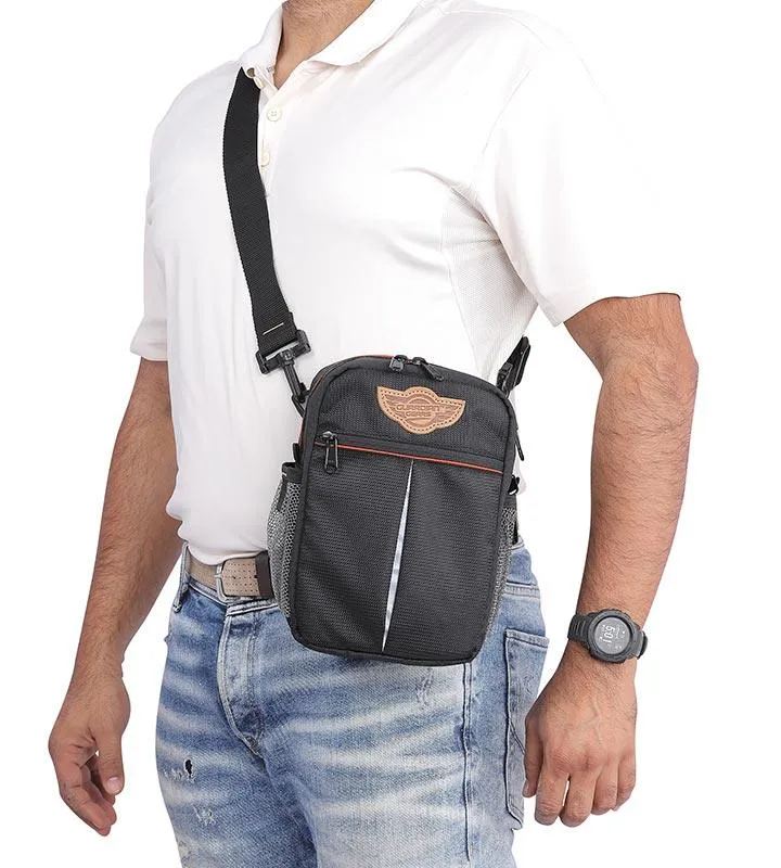 Dragon Sling Bag, Waist Bag, Thigh Bag for Motorbiking, Trekking, Hiking, Camping and Travel with Waterproof Rain Cover
