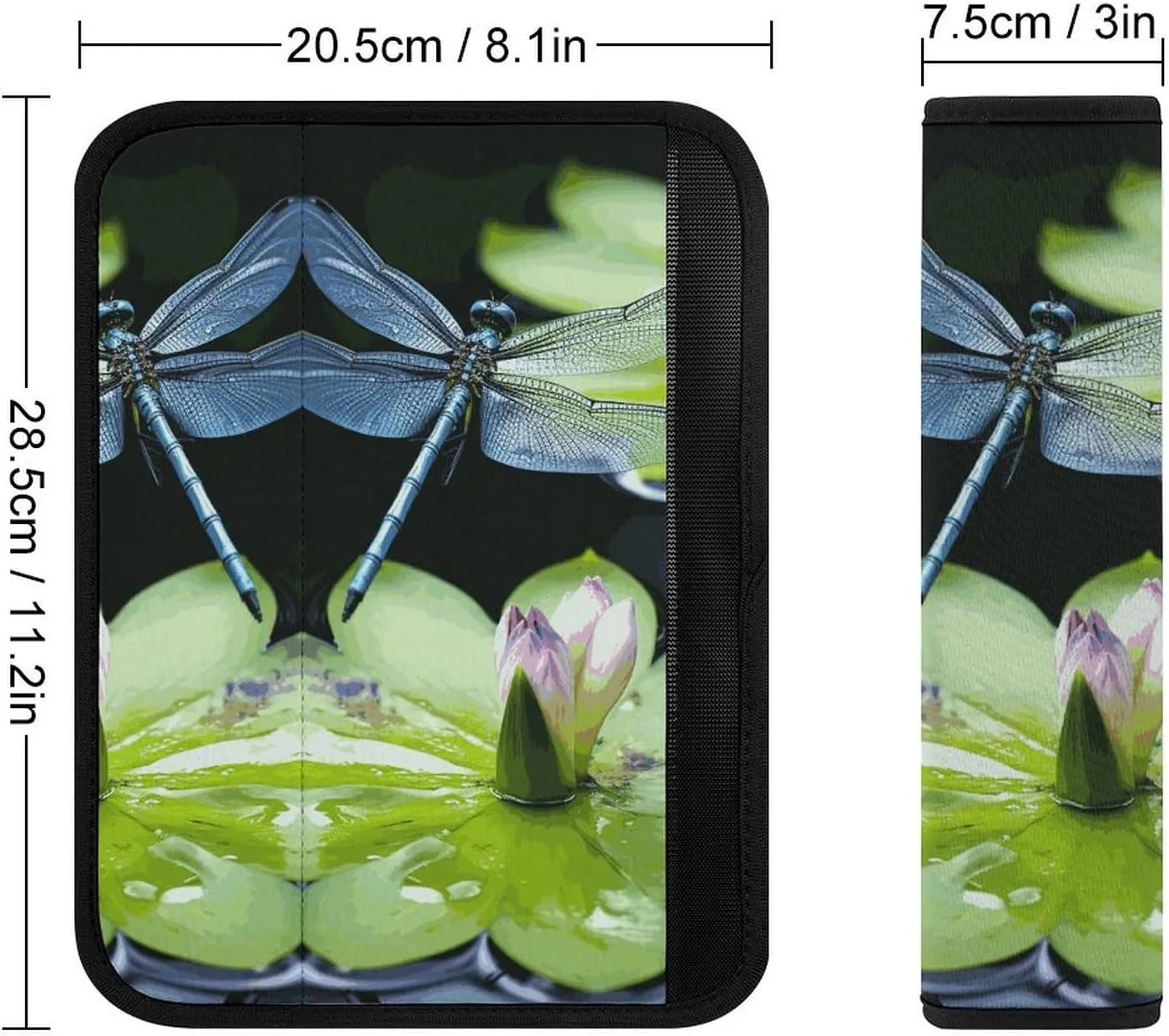 Dragonfly Flies Over Auto Seat Belt Cover 1PCS Universal Car Seat Belt Shoulder Protector Pad, Protect Your Shoulders and Neck for Car Seat Belt, Shoulder Bag, Backpack