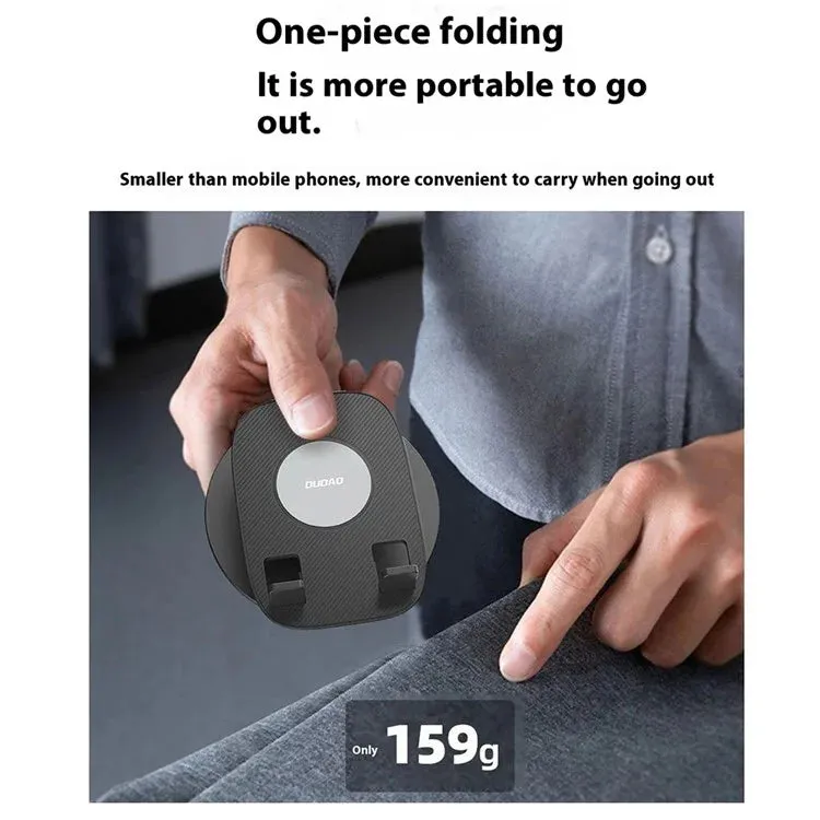 DUDAO F17s Foldable Tablet Holder ABS Aluminum Alloy 360 Degree Rotatable Desktop Phone Stand