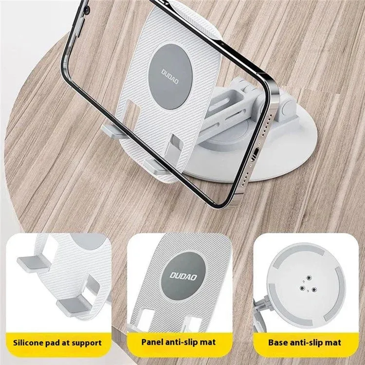 DUDAO F17s Foldable Tablet Holder ABS Aluminum Alloy 360 Degree Rotatable Desktop Phone Stand