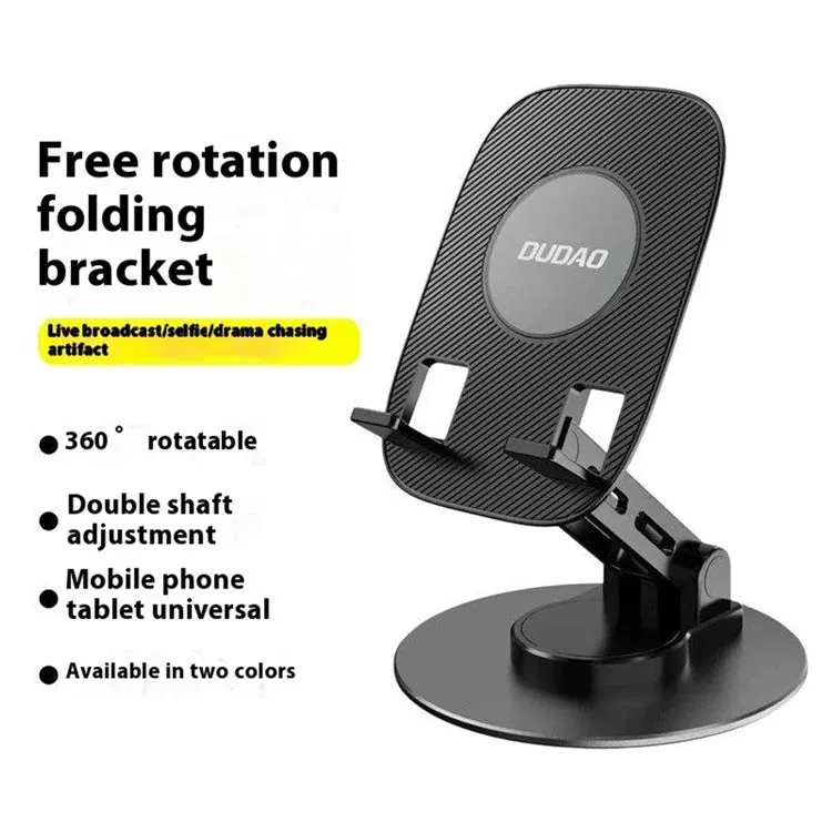 DUDAO F17s Foldable Tablet Holder ABS Aluminum Alloy 360 Degree Rotatable Desktop Phone Stand