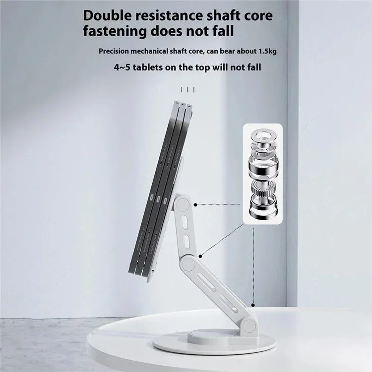 DUDAO F17s Foldable Tablet Holder ABS Aluminum Alloy 360 Degree Rotatable Desktop Phone Stand