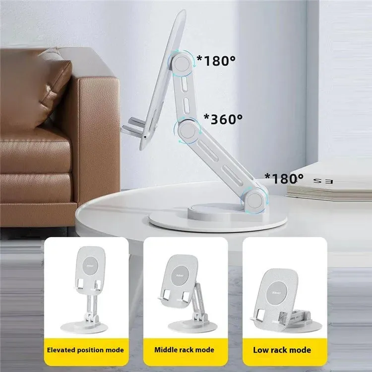 DUDAO F17s Foldable Tablet Holder ABS Aluminum Alloy 360 Degree Rotatable Desktop Phone Stand