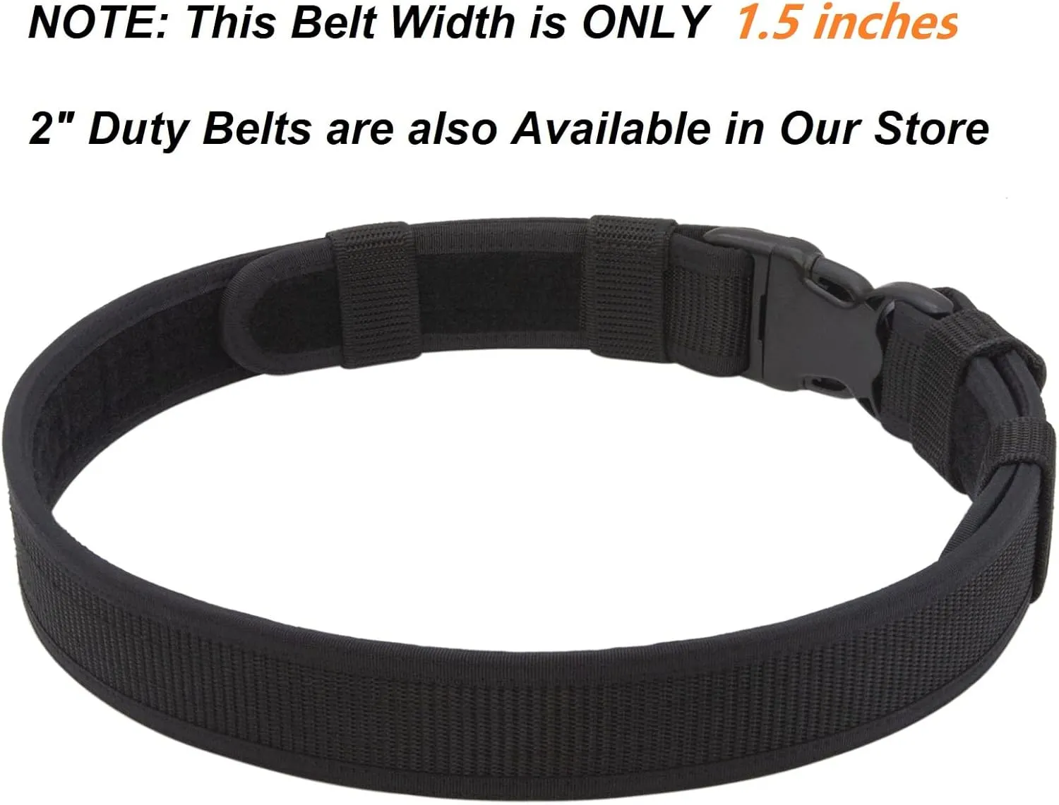 Duty Belt 1.5" Law Enforcement Police Security Nylon Utility Work Belts