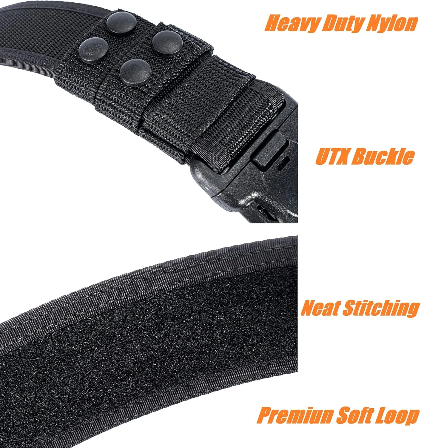 Duty Belt Law Enforcement Police Security 2"/2.25" Tactical Patrol Belt