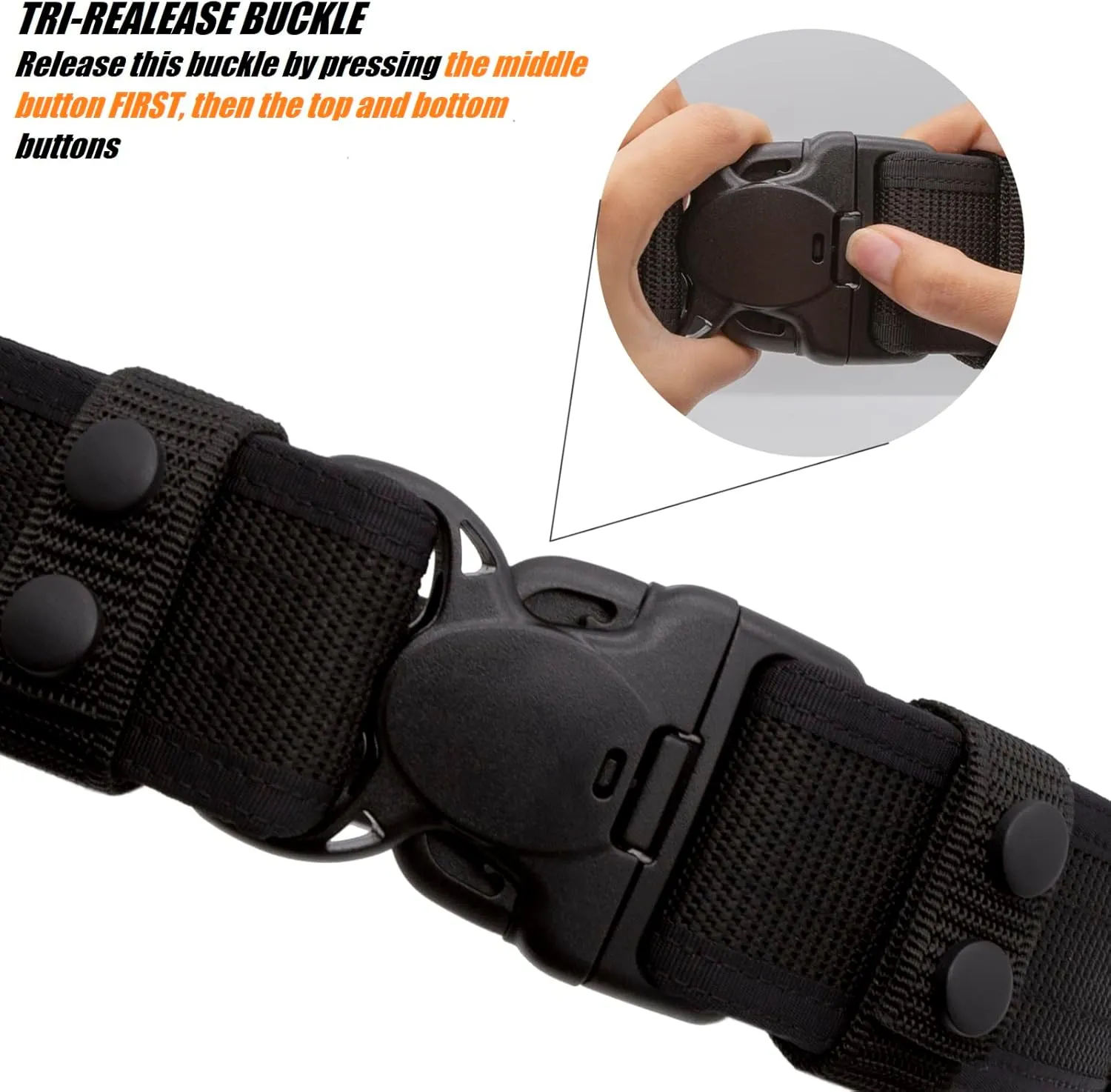Duty Belt Law Enforcement Police Security 2"/2.25" Tactical Patrol Belt
