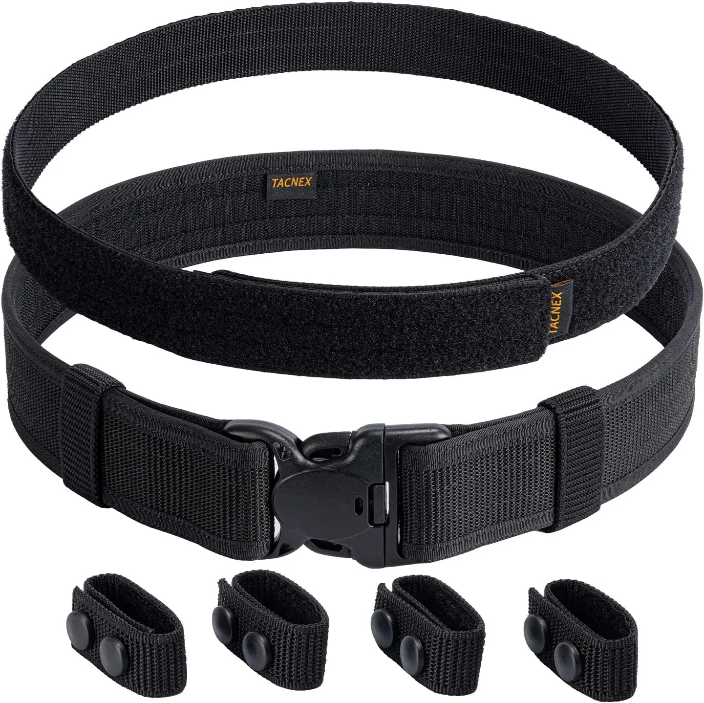 Duty Belt w/Hook Lining 4 Keepers 2" Police Law Enforcement Officer Security Nylon Outer Inner Belt
