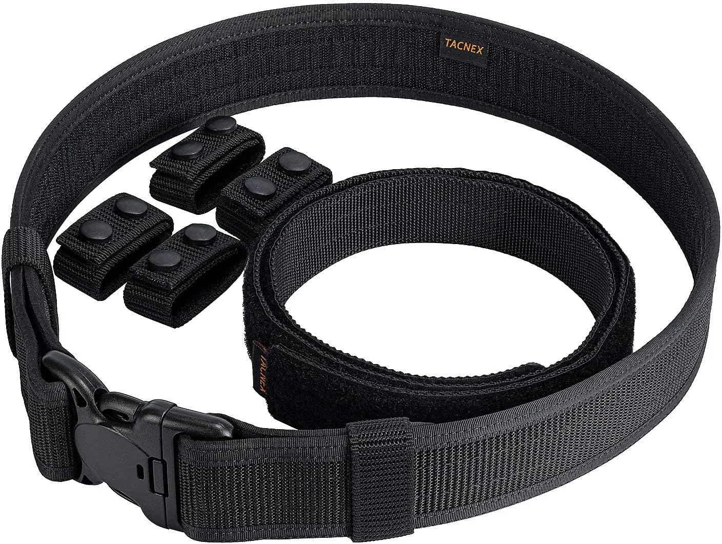 Duty Belt w/Hook Lining 4 Keepers 2" Police Law Enforcement Officer Security Nylon Outer Inner Belt