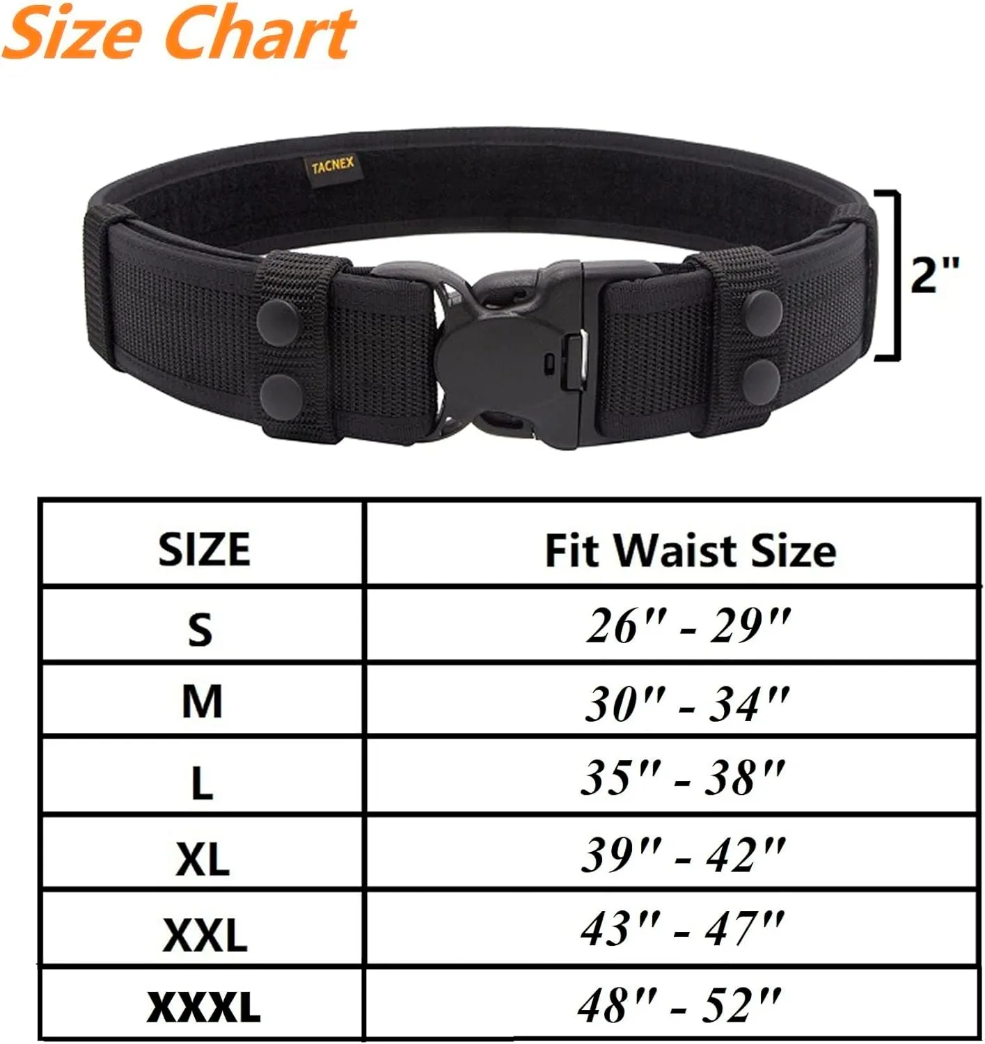 Duty Belts 2" Police Duty Belt Law Enforcement Security Nylon Belt Keepers