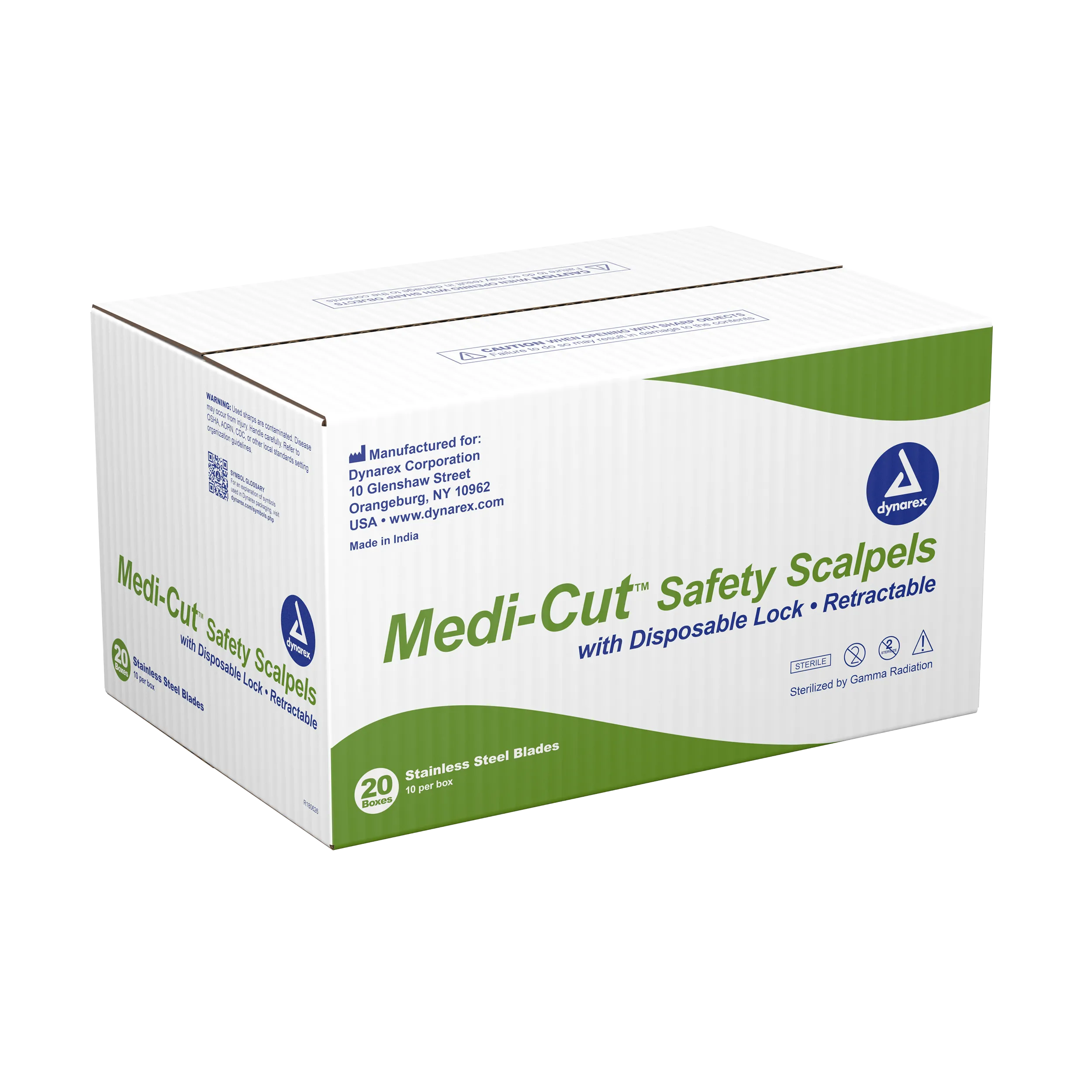Dynarex - Medicut Sterile Safety Scalpels, 10/box