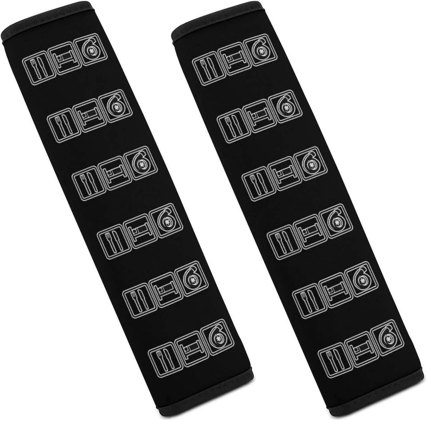 Eat Sleep Boosts Fashion Car Seat Belt Cover Pad for Shoulder Bag Camera Soft Comfort Accessories 2PCS