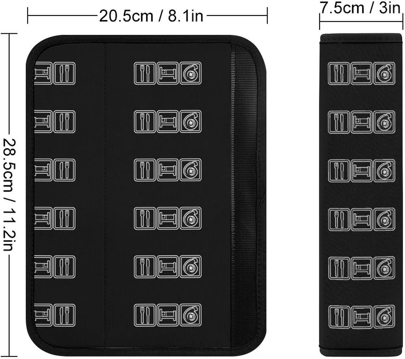 Eat Sleep Boosts Fashion Car Seat Belt Cover Pad for Shoulder Bag Camera Soft Comfort Accessories 2PCS