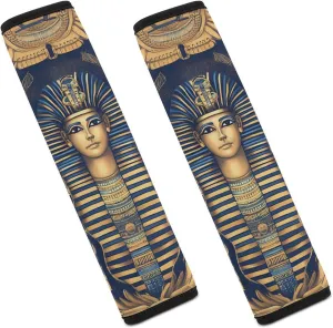 Egyptian Tradition Pattern Fashion Car Seat Belt Cover Pad for Shoulder Bag Camera Soft Comfort Accessories 2PCS