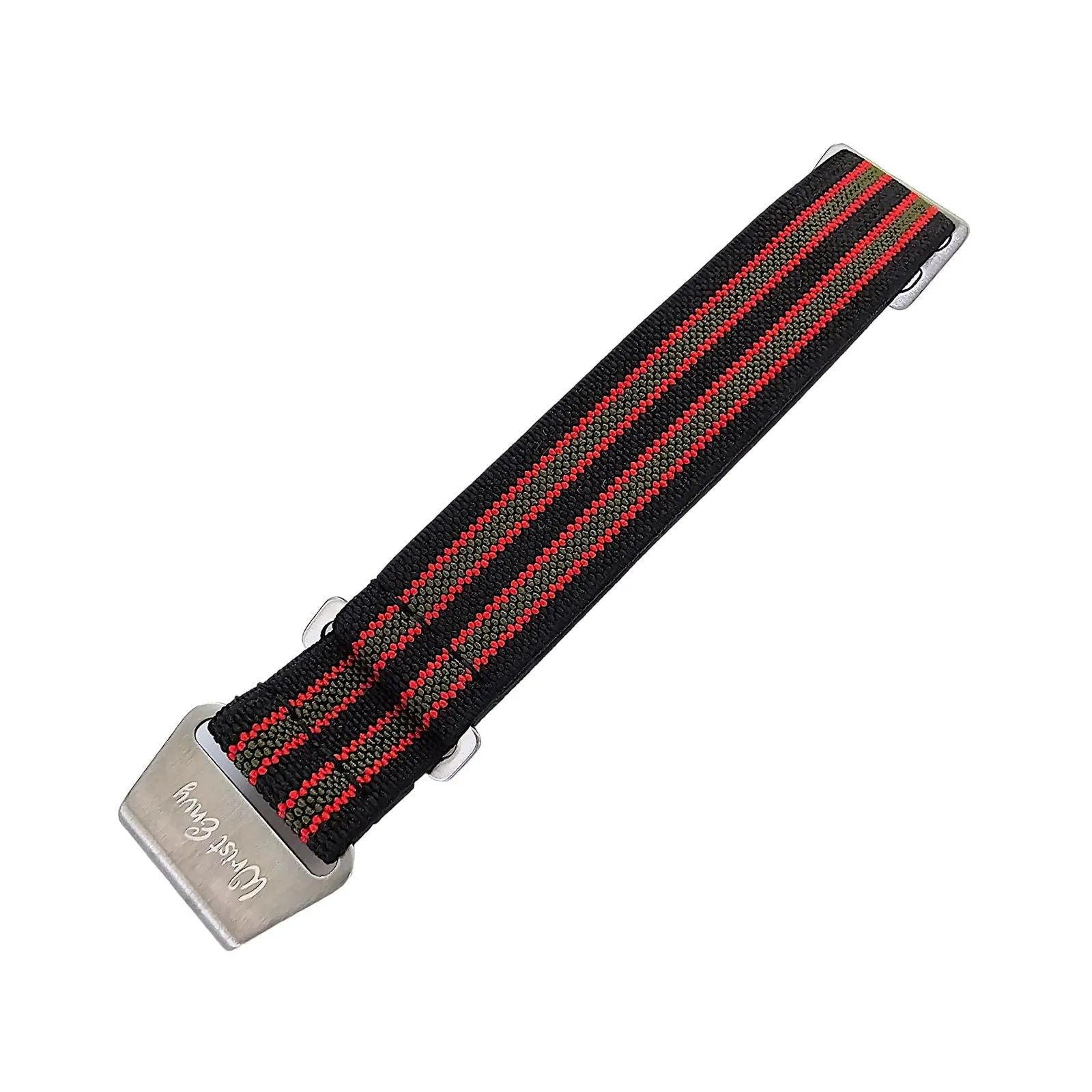 Elastic Nylon French Marine Nationale Watch Strap 20mm 22mm Black Red Green Bond