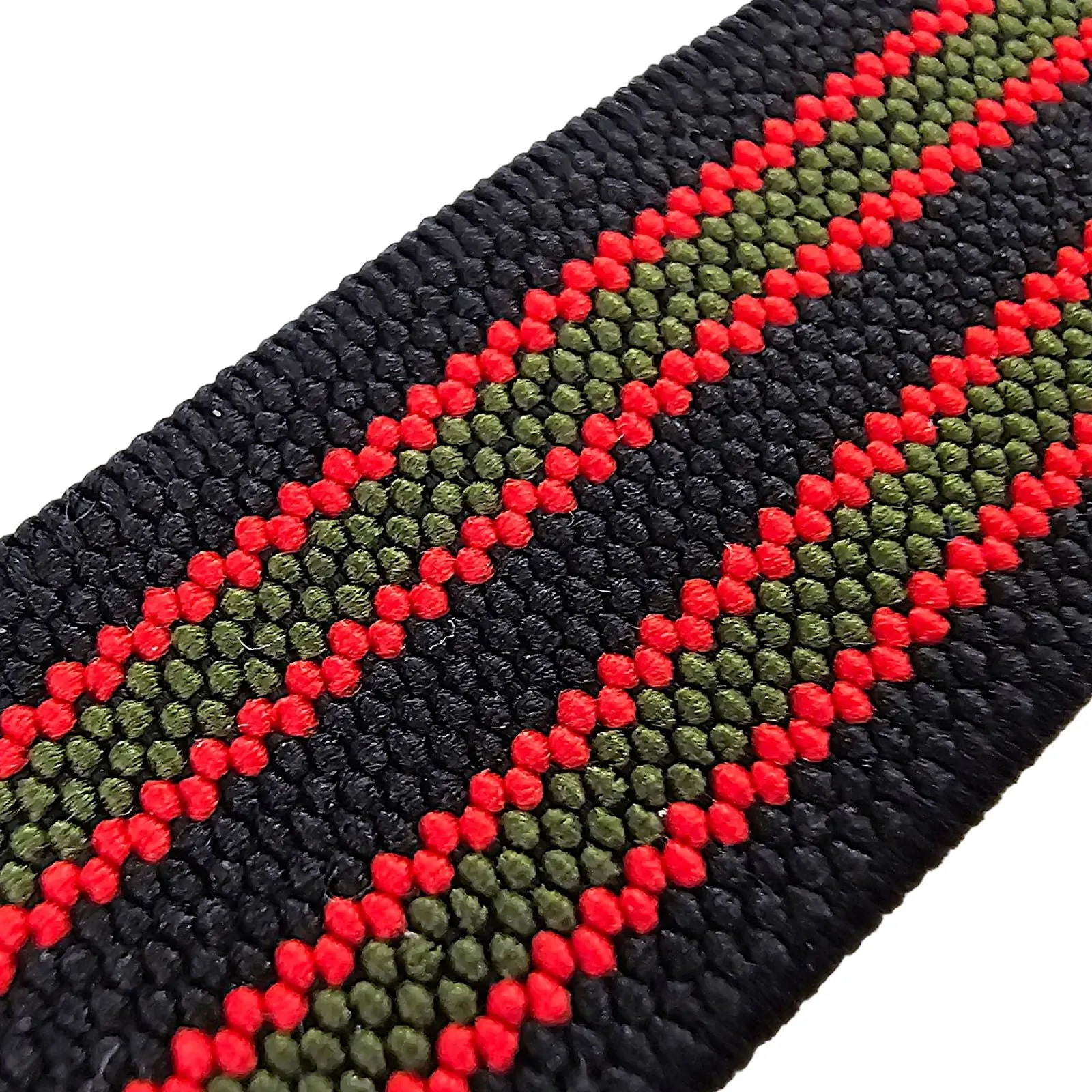 Elastic Nylon French Marine Nationale Watch Strap 20mm 22mm Black Red Green Bond