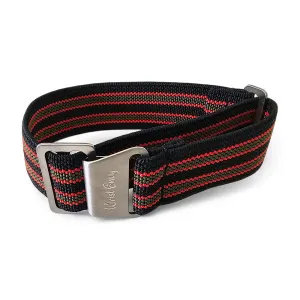 Elastic Nylon French Marine Nationale Watch Strap 20mm 22mm Black Red Green Bond