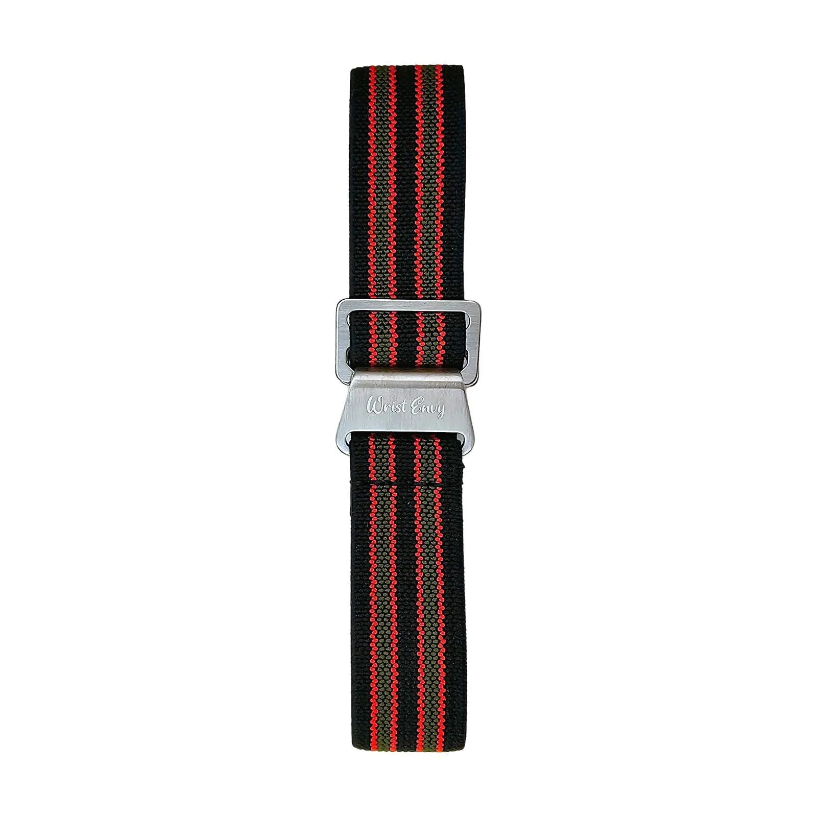 Elastic Nylon French Marine Nationale Watch Strap 20mm 22mm Black Red Green Bond