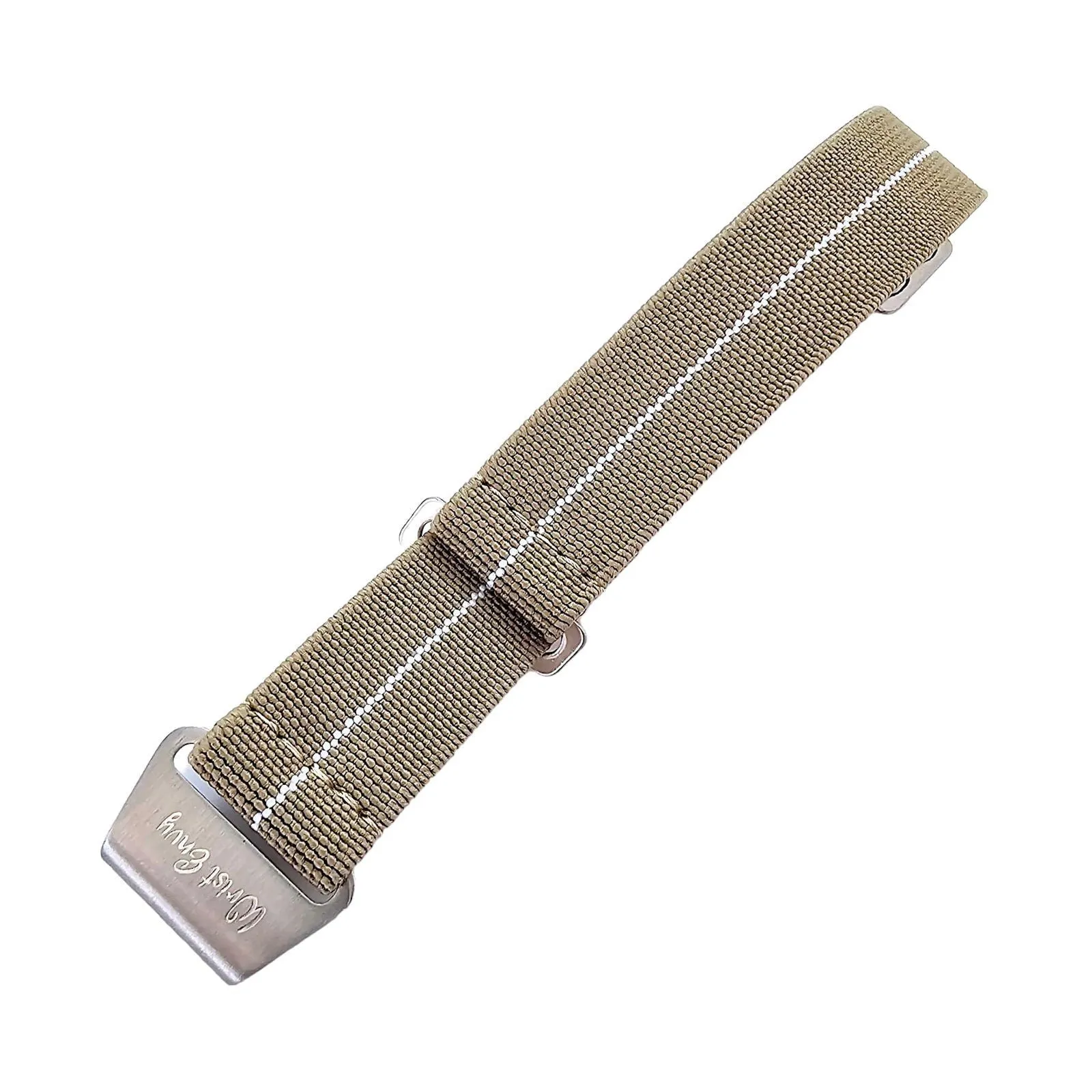 Elastic Nylon French Marine Nationale Watch Strap 20mm 22mm Khaki Beige
