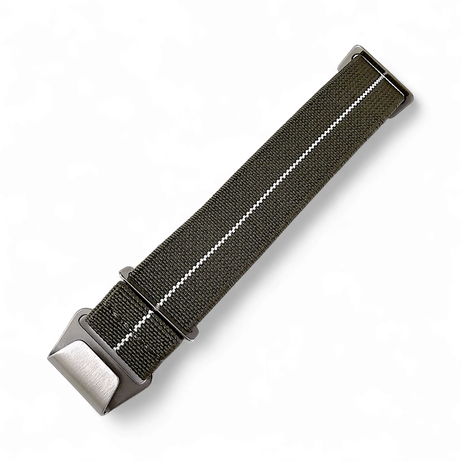 Elastic Nylon Marine Nationale Watch Strap Band 20 22 mm Green White