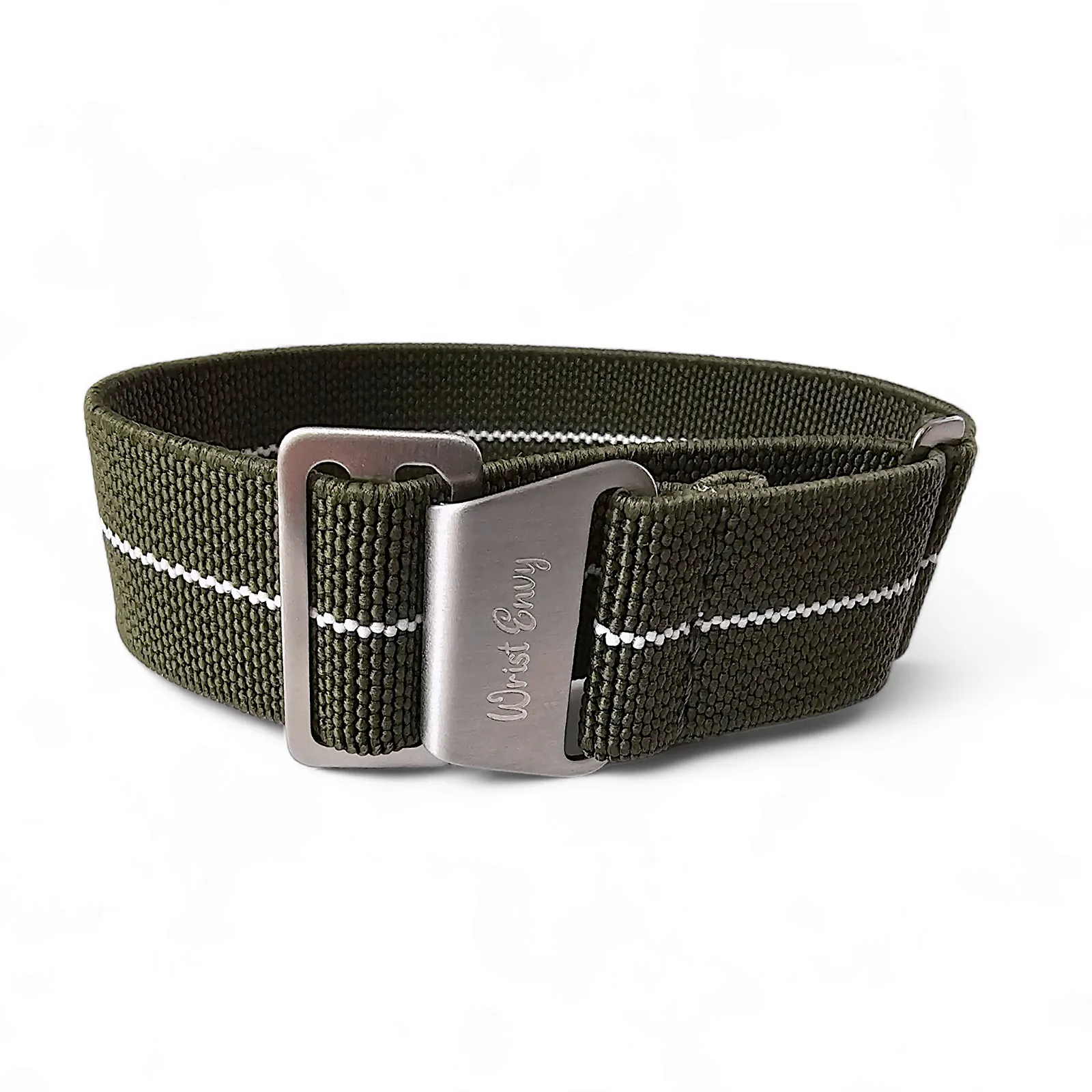 Elastic Nylon Marine Nationale Watch Strap Band 20 22 mm Green White