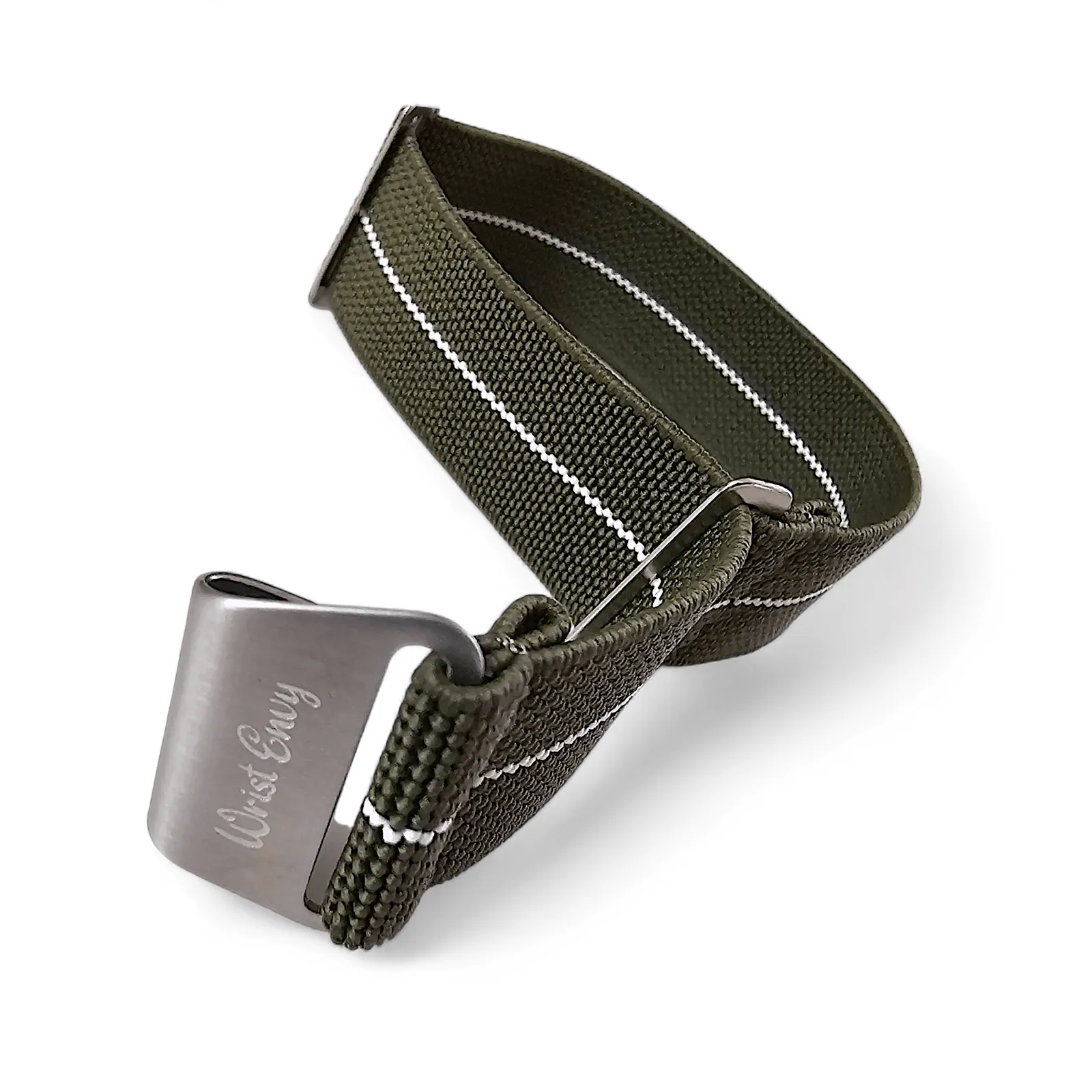 Elastic Nylon Marine Nationale Watch Strap Band 20 22 mm Green White